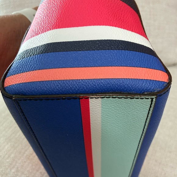 Kate Spade EUC Camryn Wellesley Tropical Stripe Coated Canvas - Picture 4 of 14